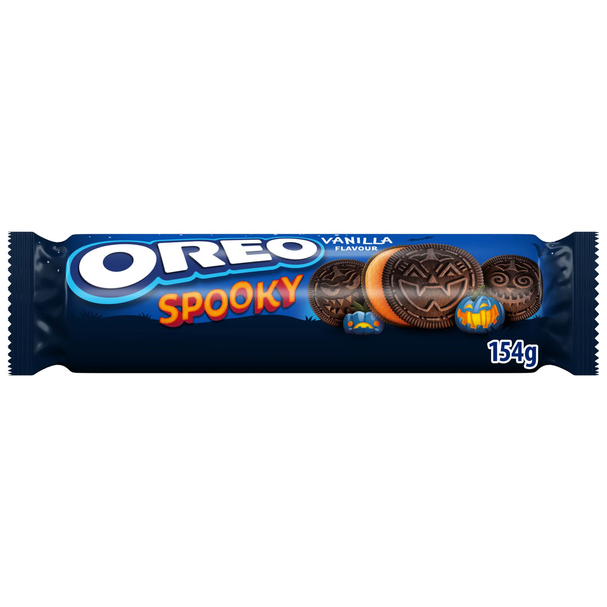 Oreo Spooky Vanilla Flavour Chocolate Sandwich Biscuits 154g — image 1