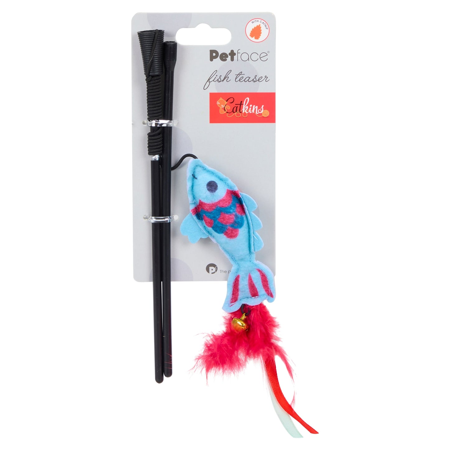 PETFACE CATKINS CATNIP FISH TEASER CAT TOY — image 1