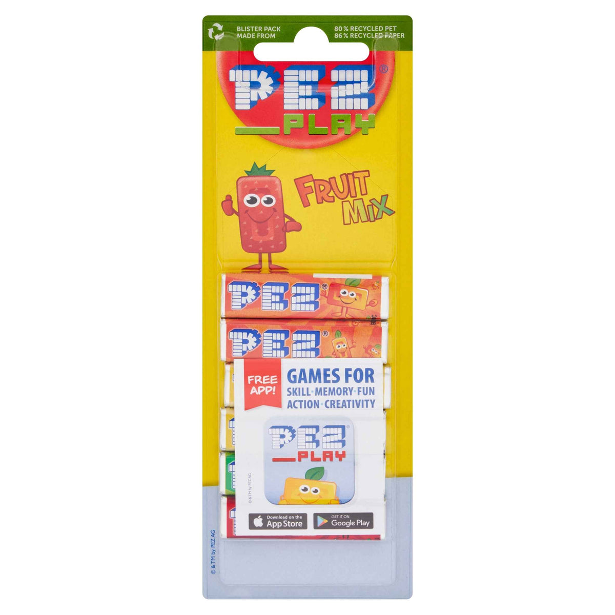 PEZ Fruit Mix Candy 6 Pack 51g