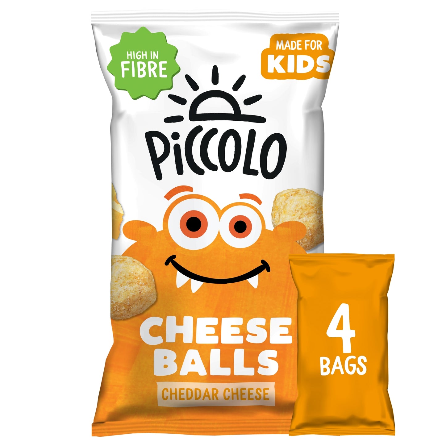 Piccolo Kids Organic Cheese Multigrain Balls 4x15g — image 1