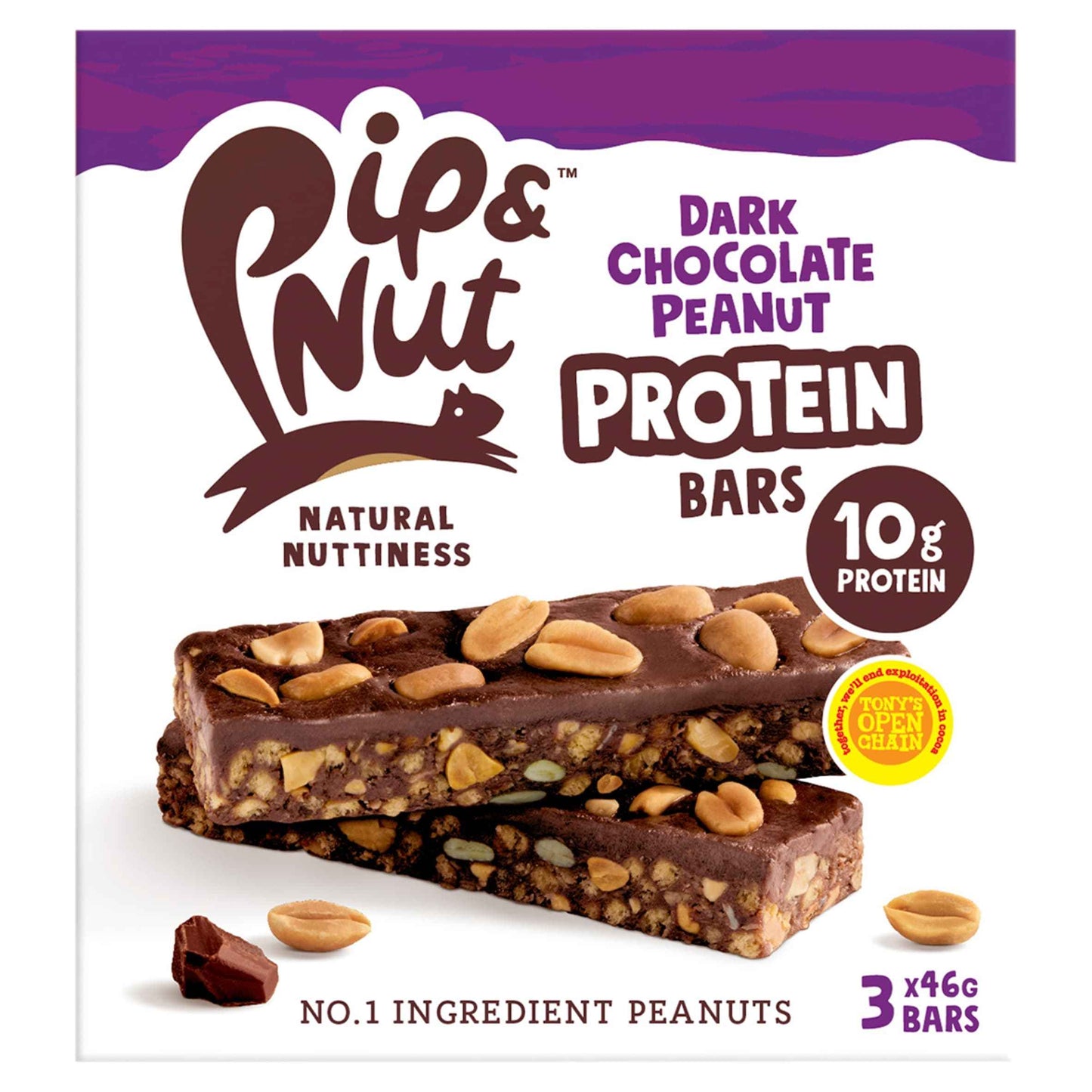 Pip & Nut Dark Chocolate Peanut Protein Bar 3 X 46g