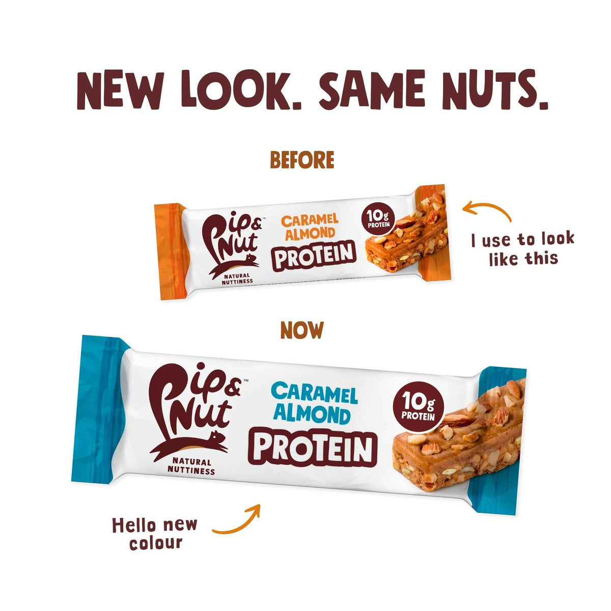 Pip & Nut Protein Caramel Almond Bars 3x45g pack shot