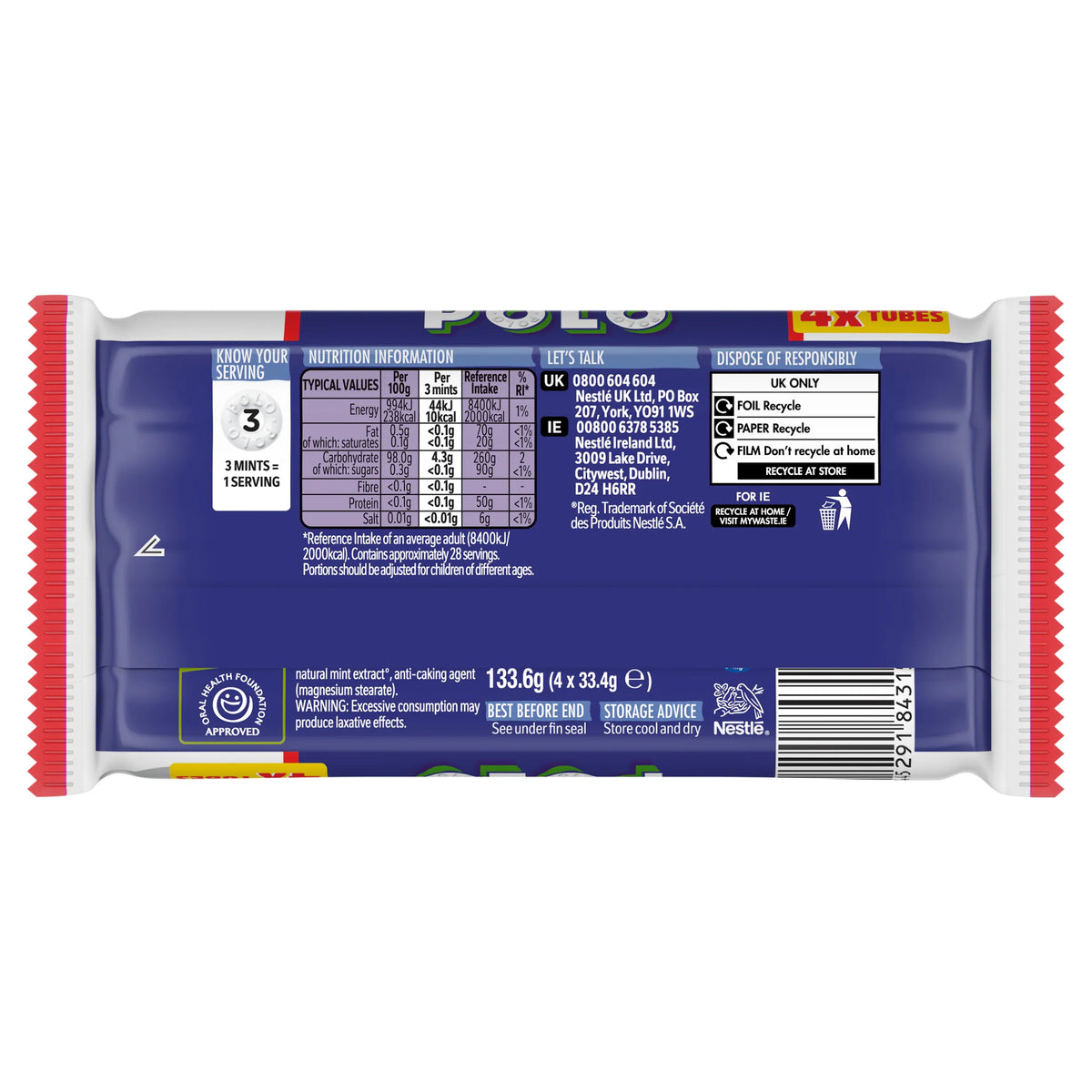 Polo Sugar Free Extra Strong Tube 4 x 33.4g — image 3