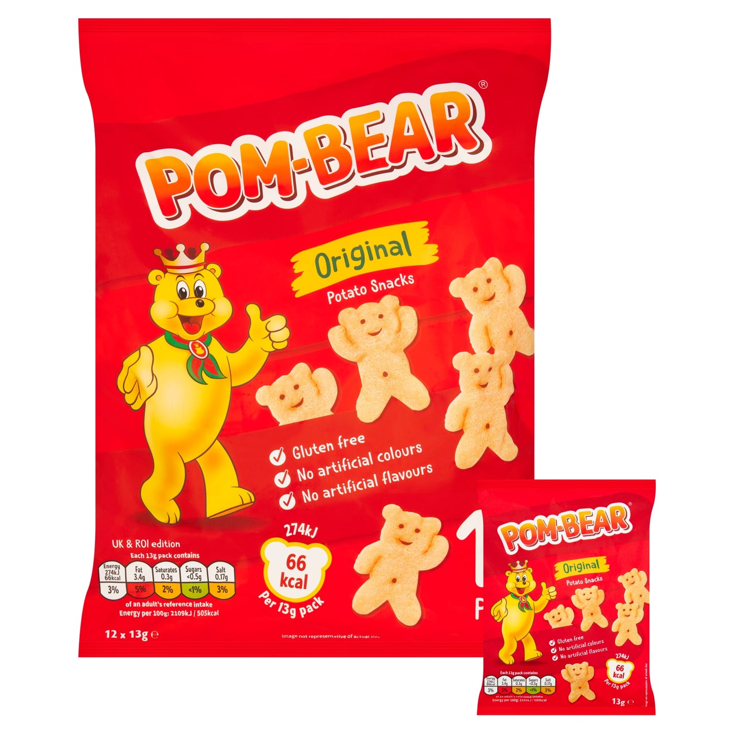 Pom Bear Original Crisps 12 Pack 12 X 13G — image 2