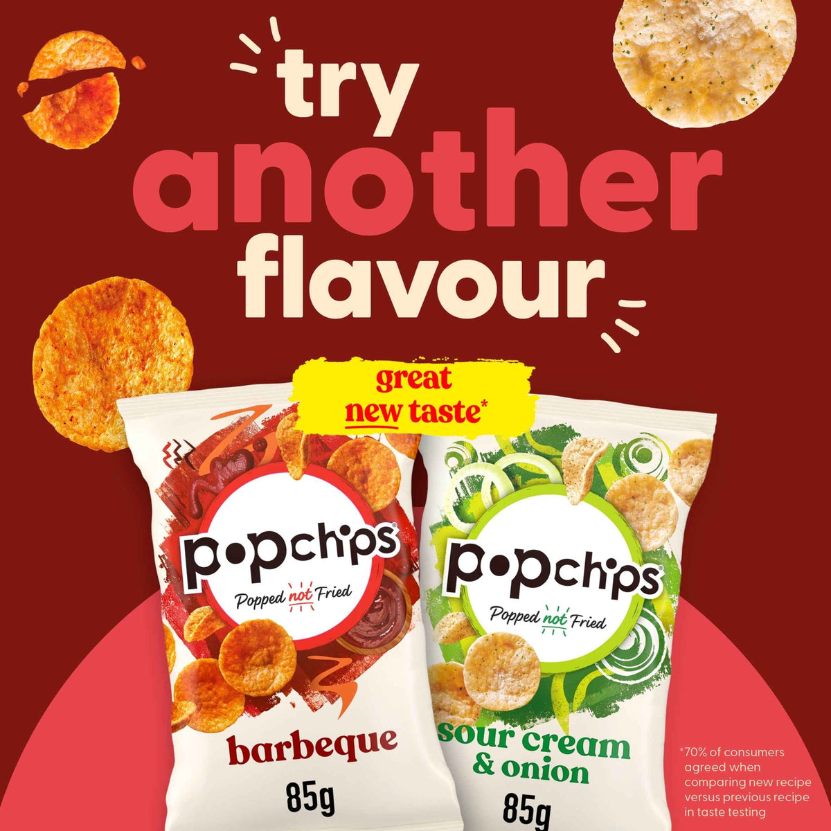 Popchips Peri Peri Chicken Sharing Crisps 85g 85g pack shot
