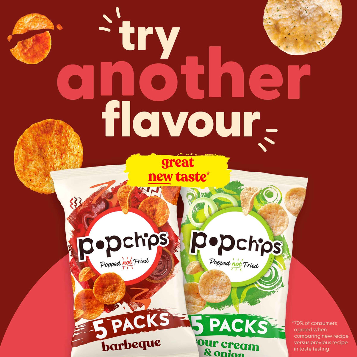 Popchips Sour Cream & Onion Multipack Crisps 5x17g gallery