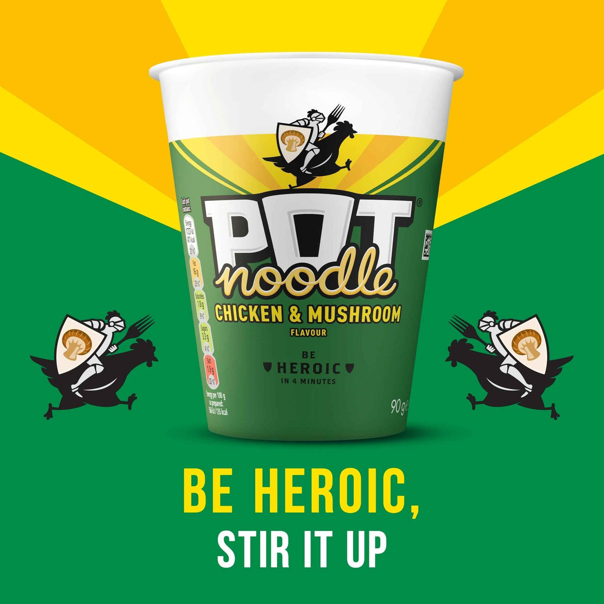 POT NOODLE Chicken & Mushroom Instant Noodles 90g pack shot