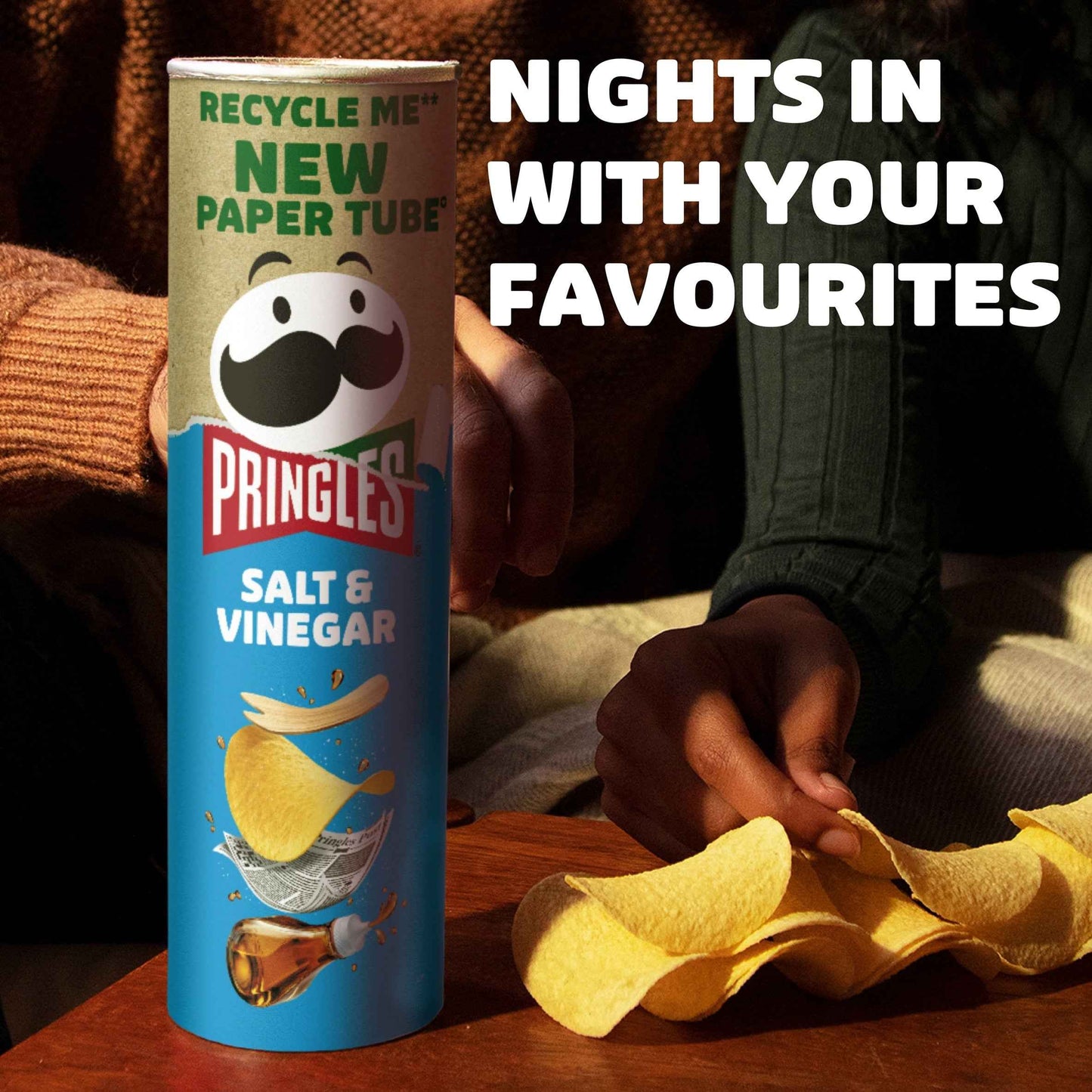 PRINGLES Salt & Vinegar Sharing Crisps 185g back