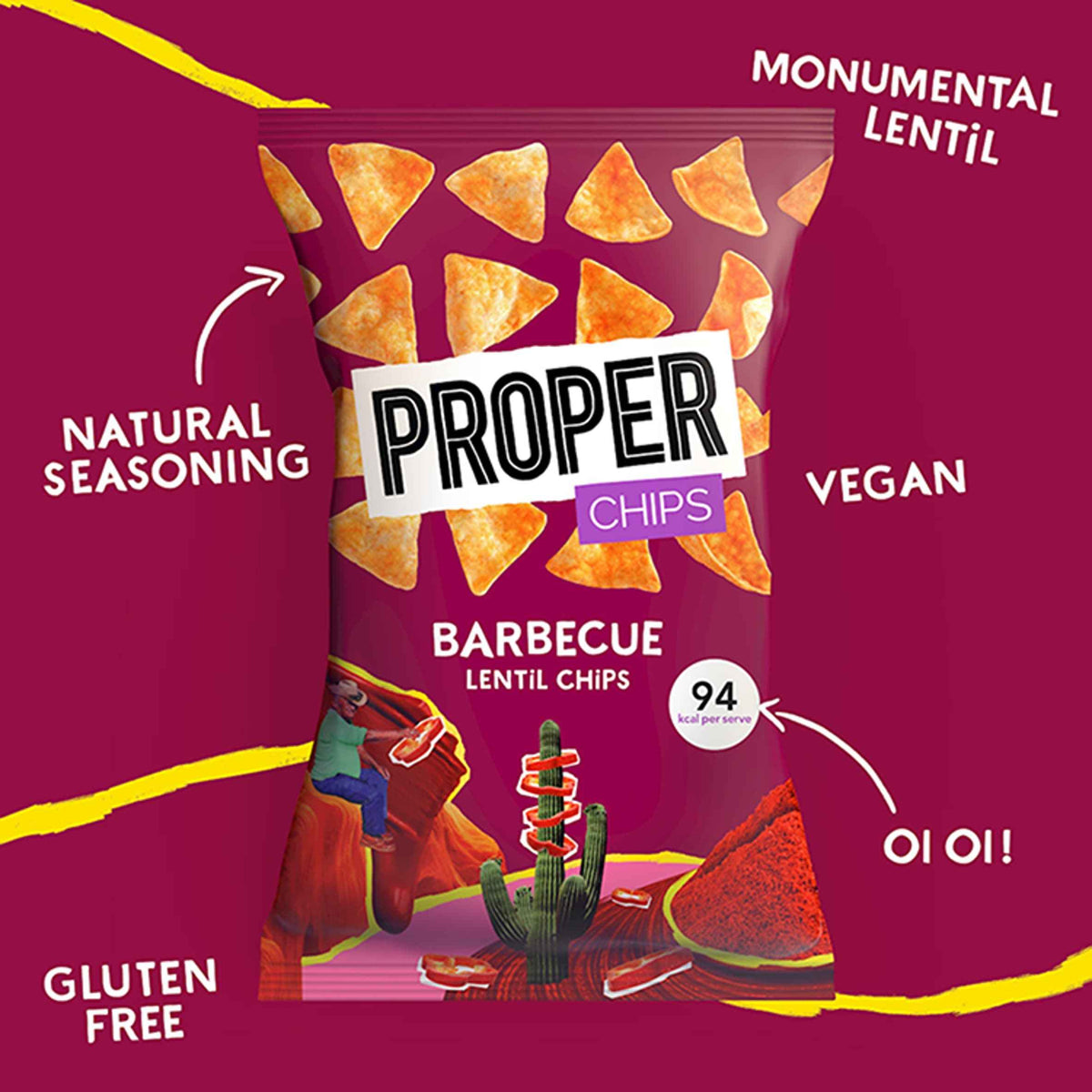 PROPER Chips 85g Bbq 85g pack shot