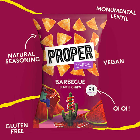 PROPER Chips 85g Bbq 85g pack shot
