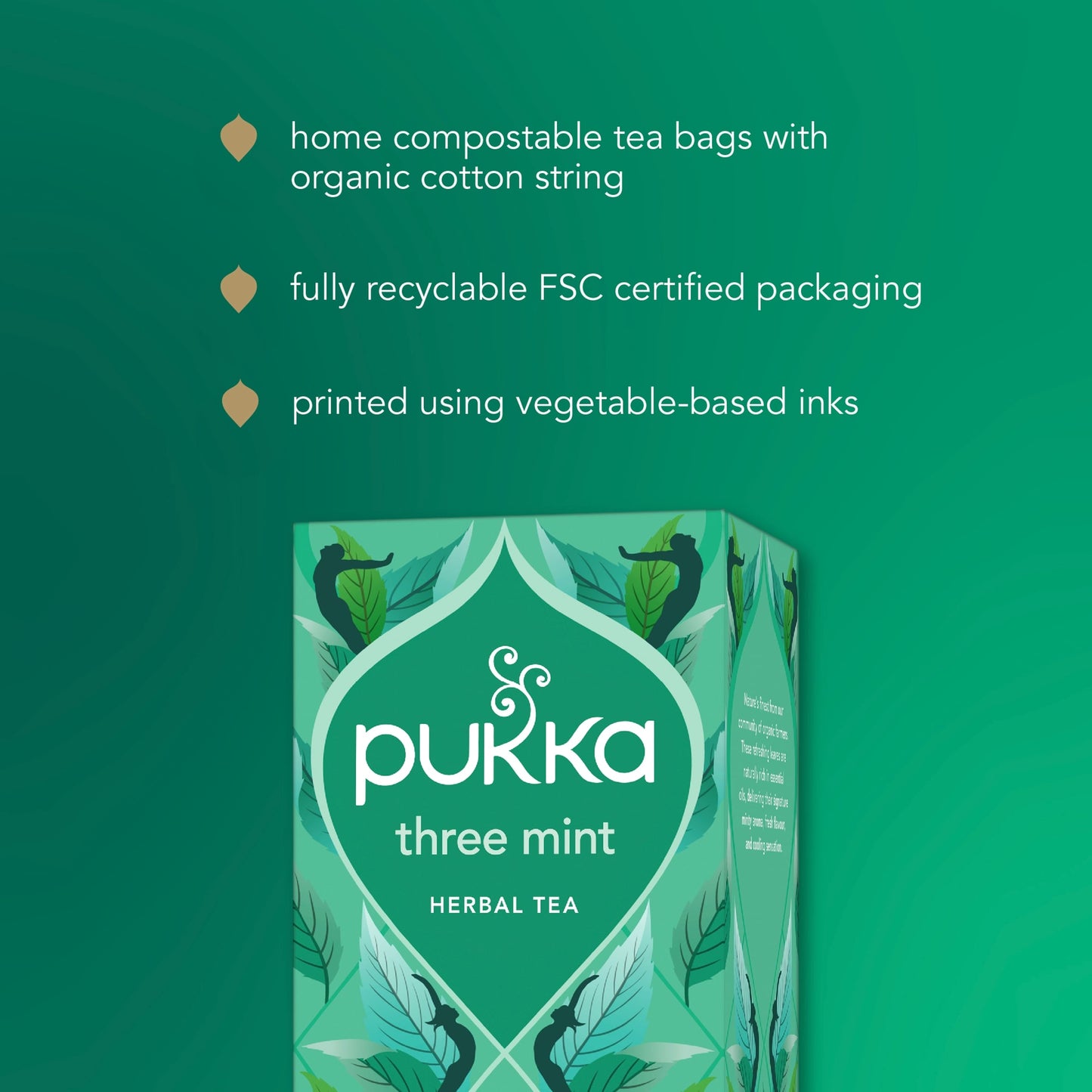 Pukka Organic Three Mint Tea With Peppermint for Digestion 40 Herbal Tea Bags 64g — image 5