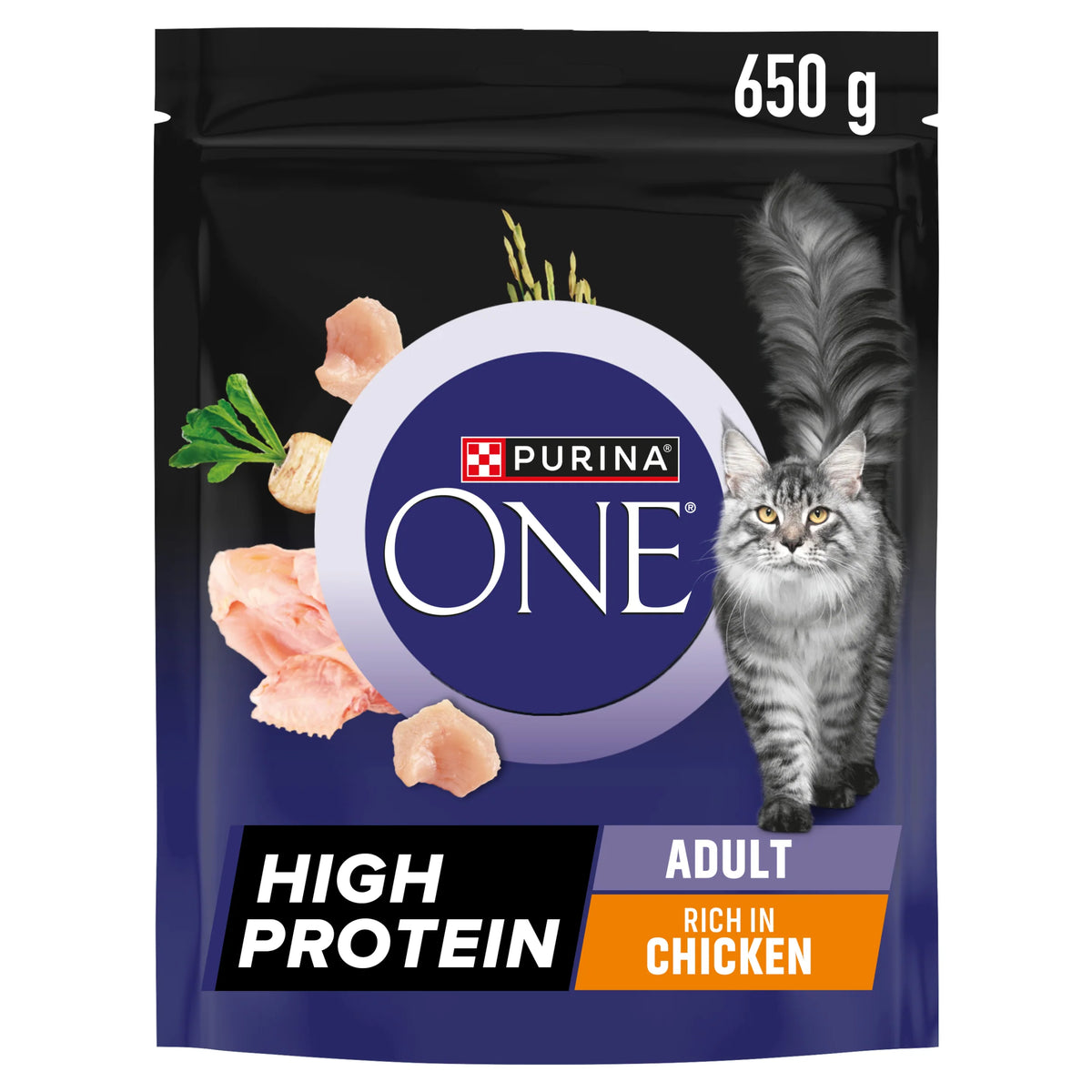 PURINA ONE High Protein Chicken Adult Cat Food 650g — image 1