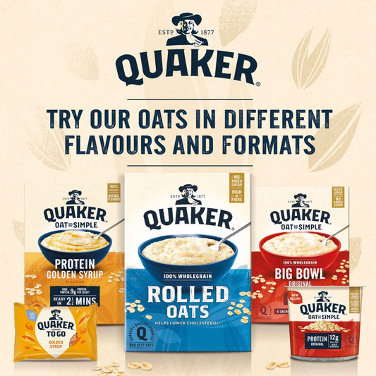 QUAKER Big Bowl Golden Syrup Porridge Sachets 6x49.6g