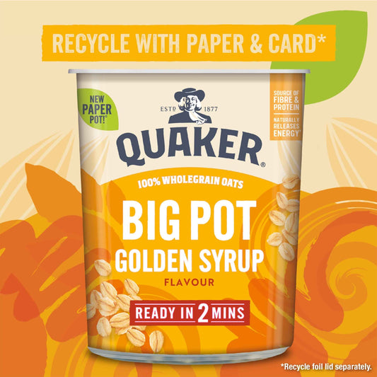 QUAKER Golden Syrup Porridge Big Pot 76g