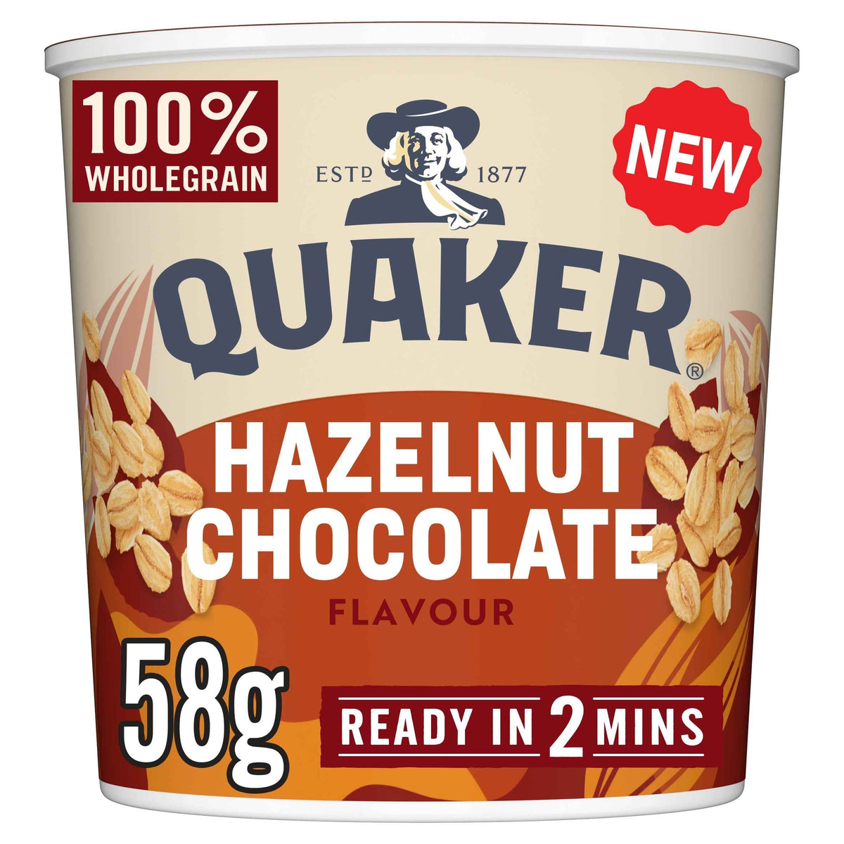 QUAKER Hazelnut Chocolate Porridge Pot 58g