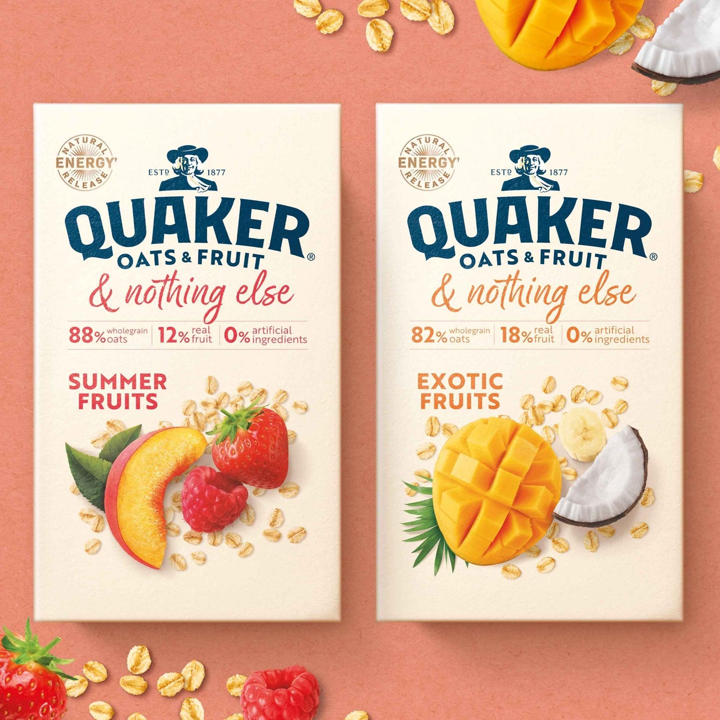QUAKER Oats Exotic Fruits & Nothing Else Porridge Sachets 8 X 33g