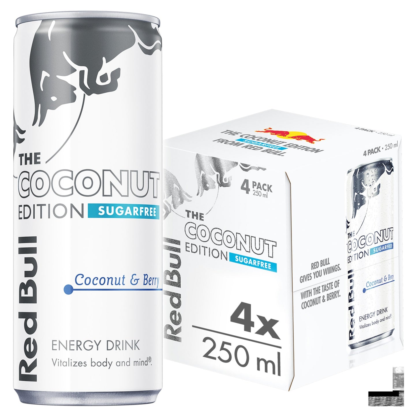 Red Bull Sugar Free Coconut Edition Energy Drink 4 x 250ml — image 1