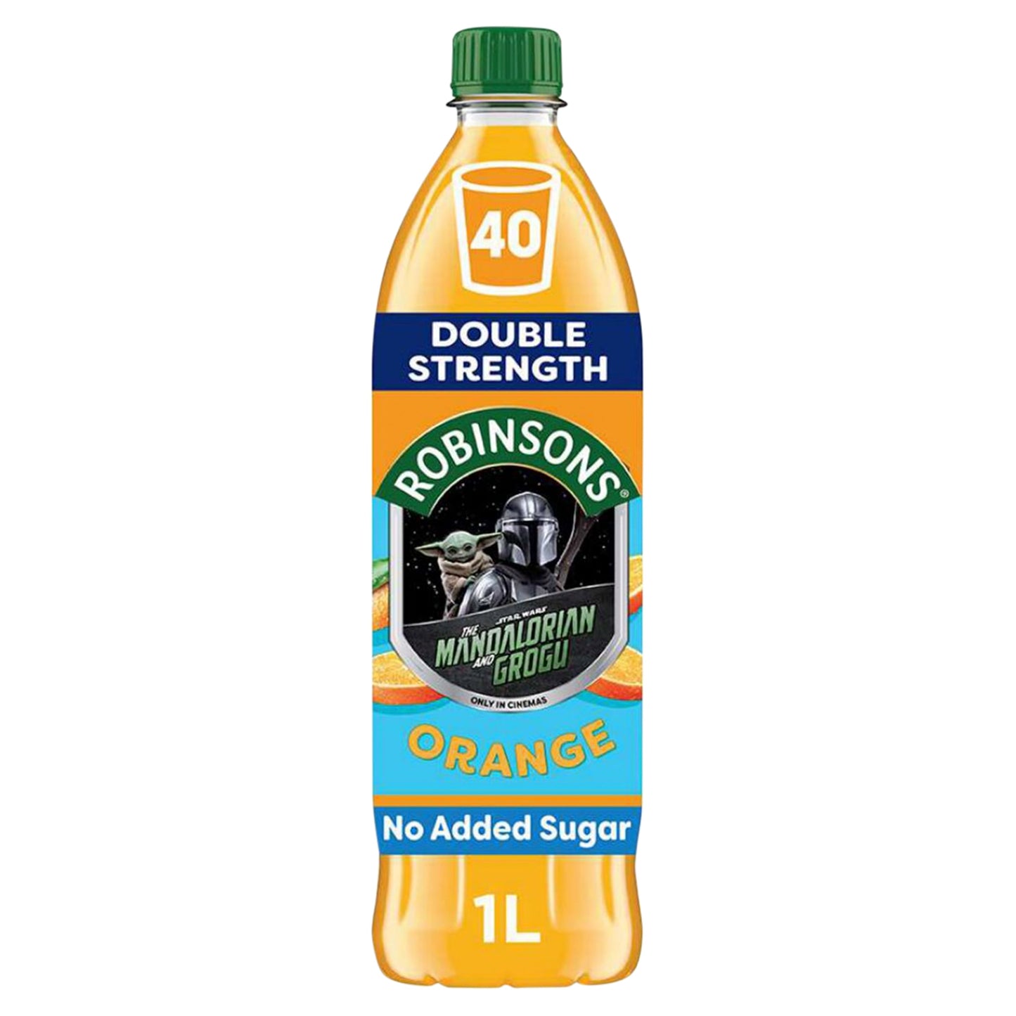 Robinsons Double Strength Orange No Added Sugar Squash 1L — image 1