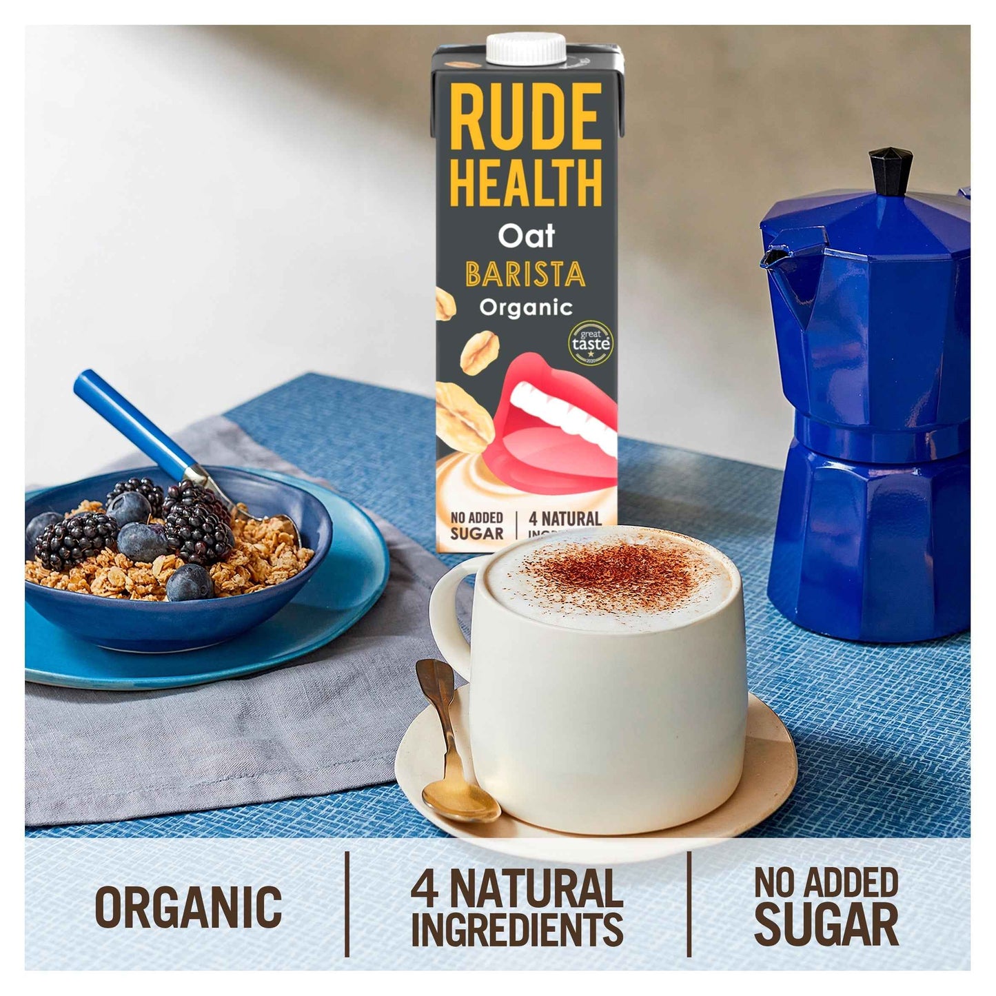 RUDE HEALTH Organic Oat Barista Drink 1l