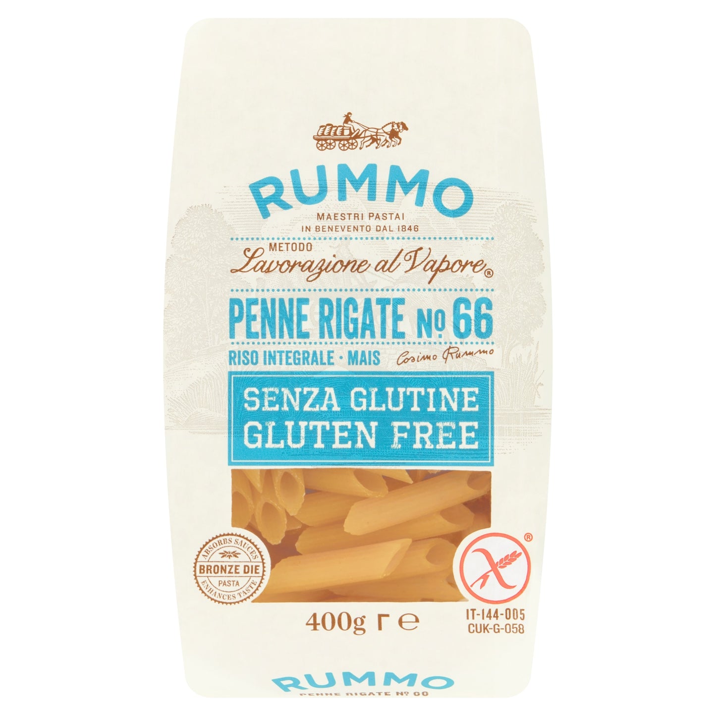 Rummo Gluten Free Penne Rigate No. 66 400g — image 1