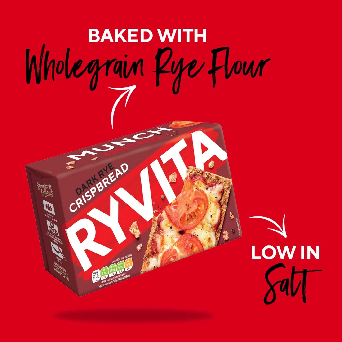 RYVITA Dark Rye Crisp Bread 250g pack shot