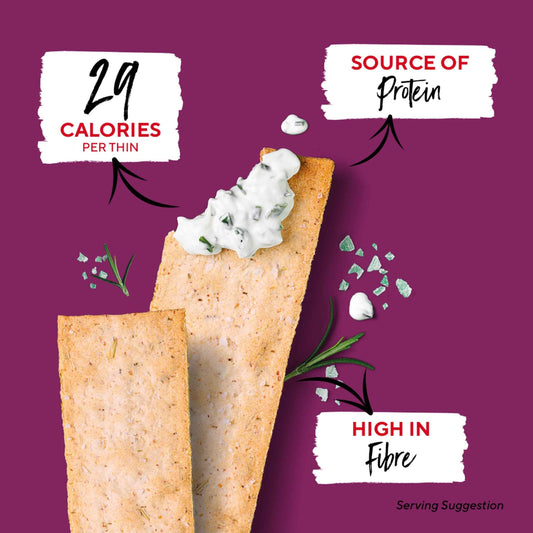 RYVITA Thins Flatbreads - Rosemary & Sea Salt 125g
