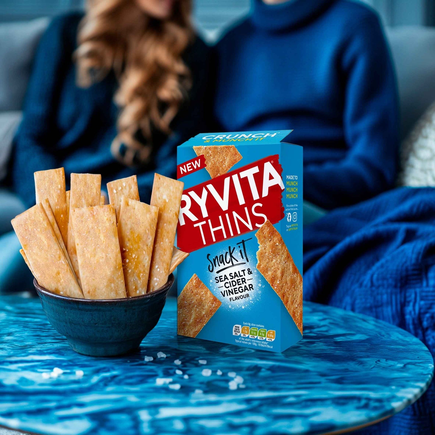 RYVITA Thins Snack It Sea Salt & Cider Vinegar Flavour Flatbread pack shot
