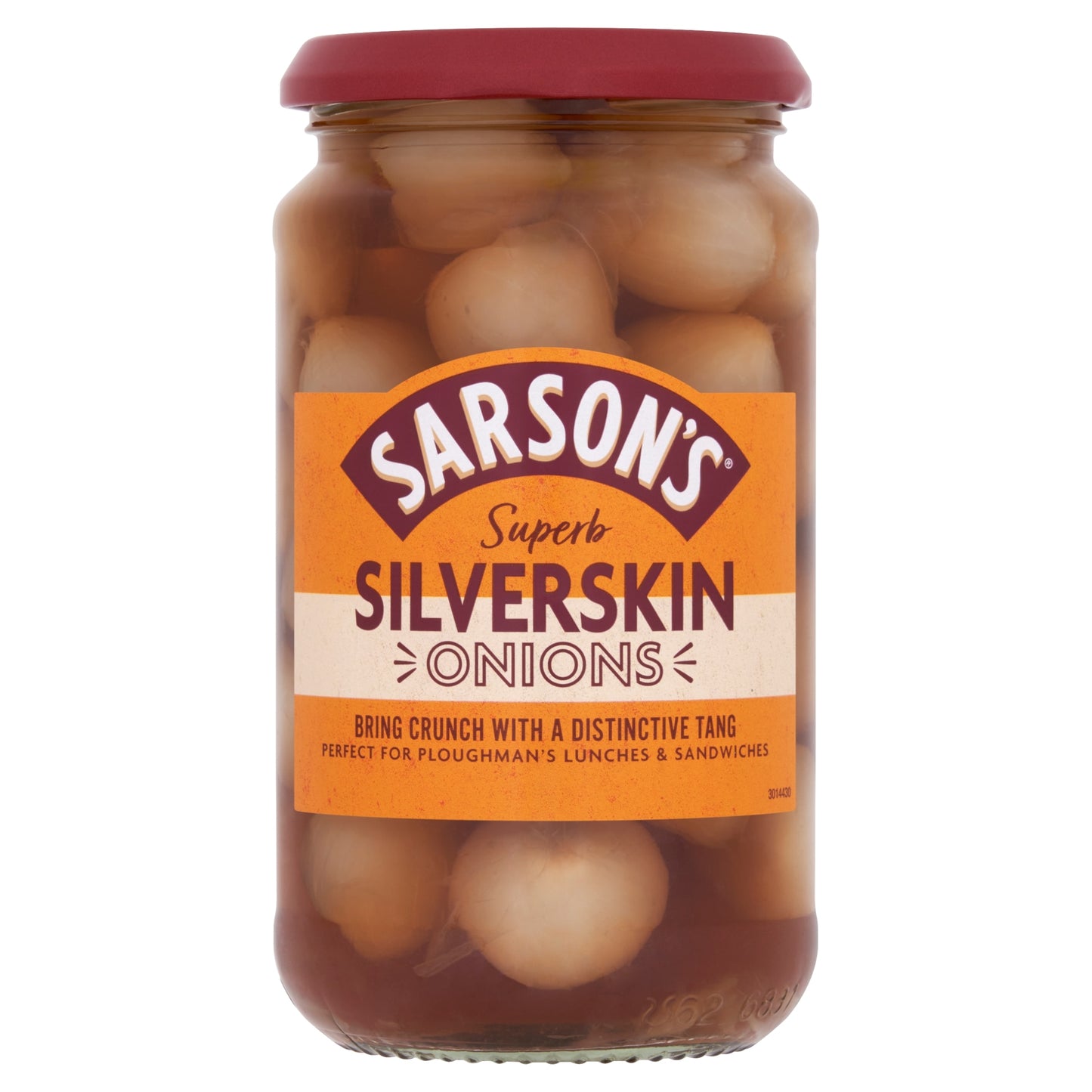 Sarsons Medium & Tangy Silverskin Onions 460G — image 1