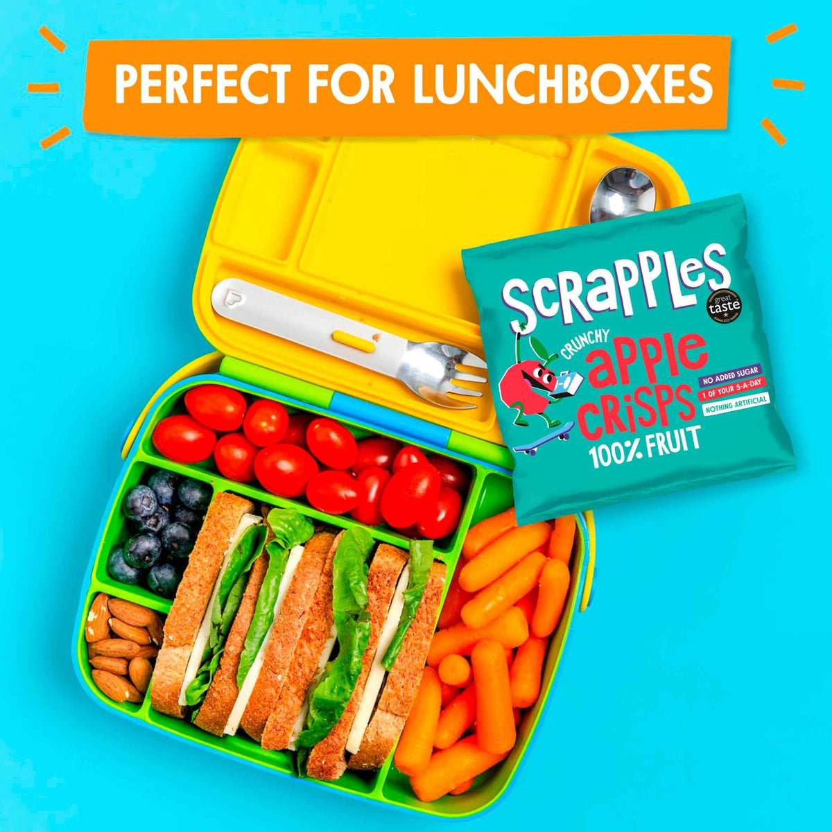 SCRaPPLeS Crunchy Plain Apple Crisps Multipack (5x12g) extra photo