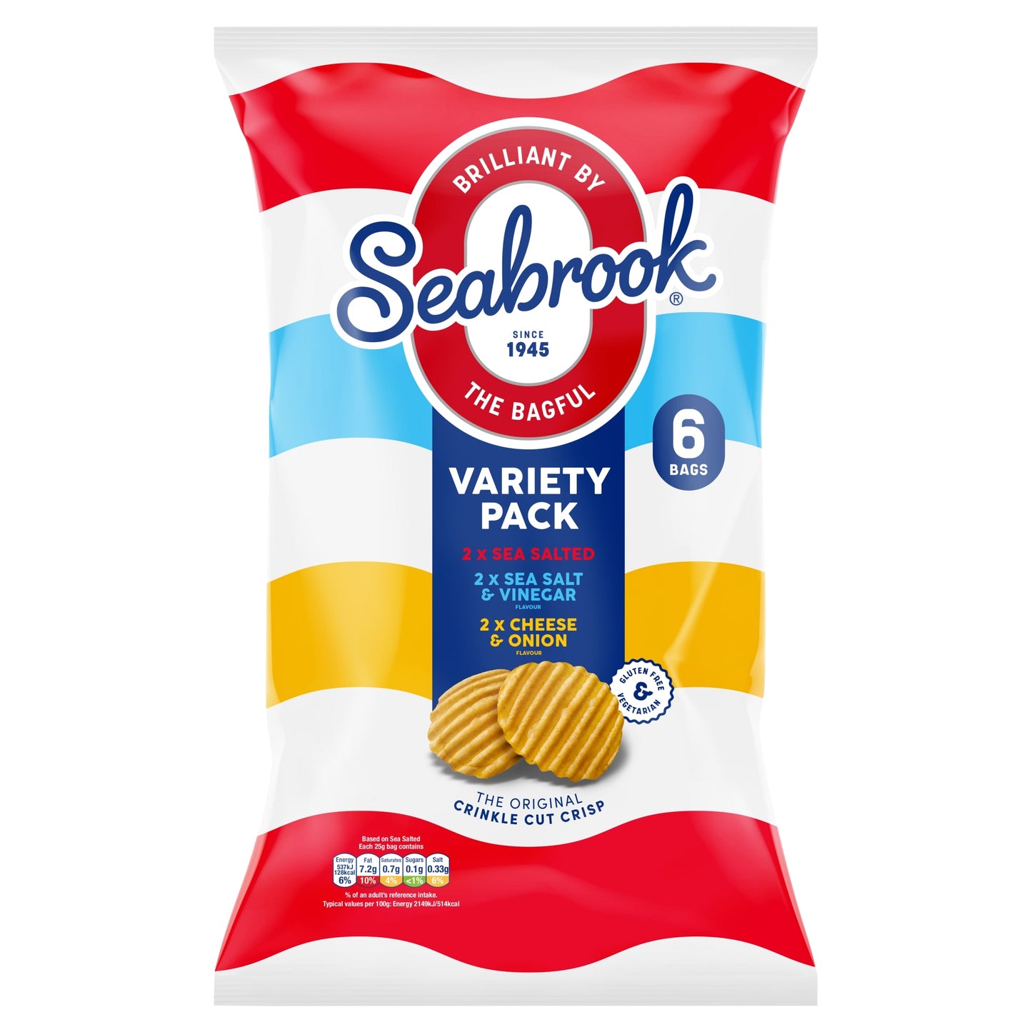 Seabrook Variety Crisps 6 Pack — image 1