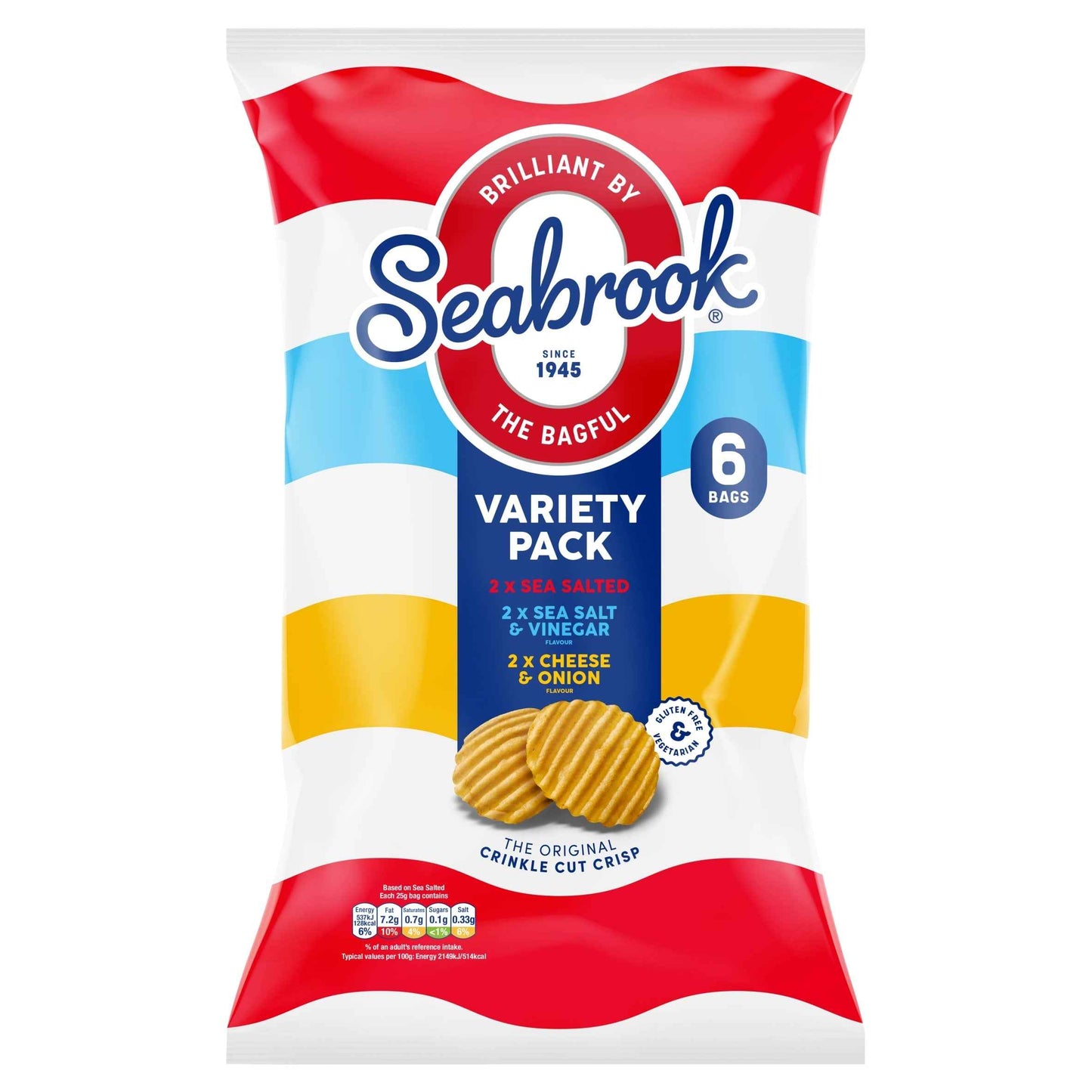 Seabrook Variety Crisps 6 Pack