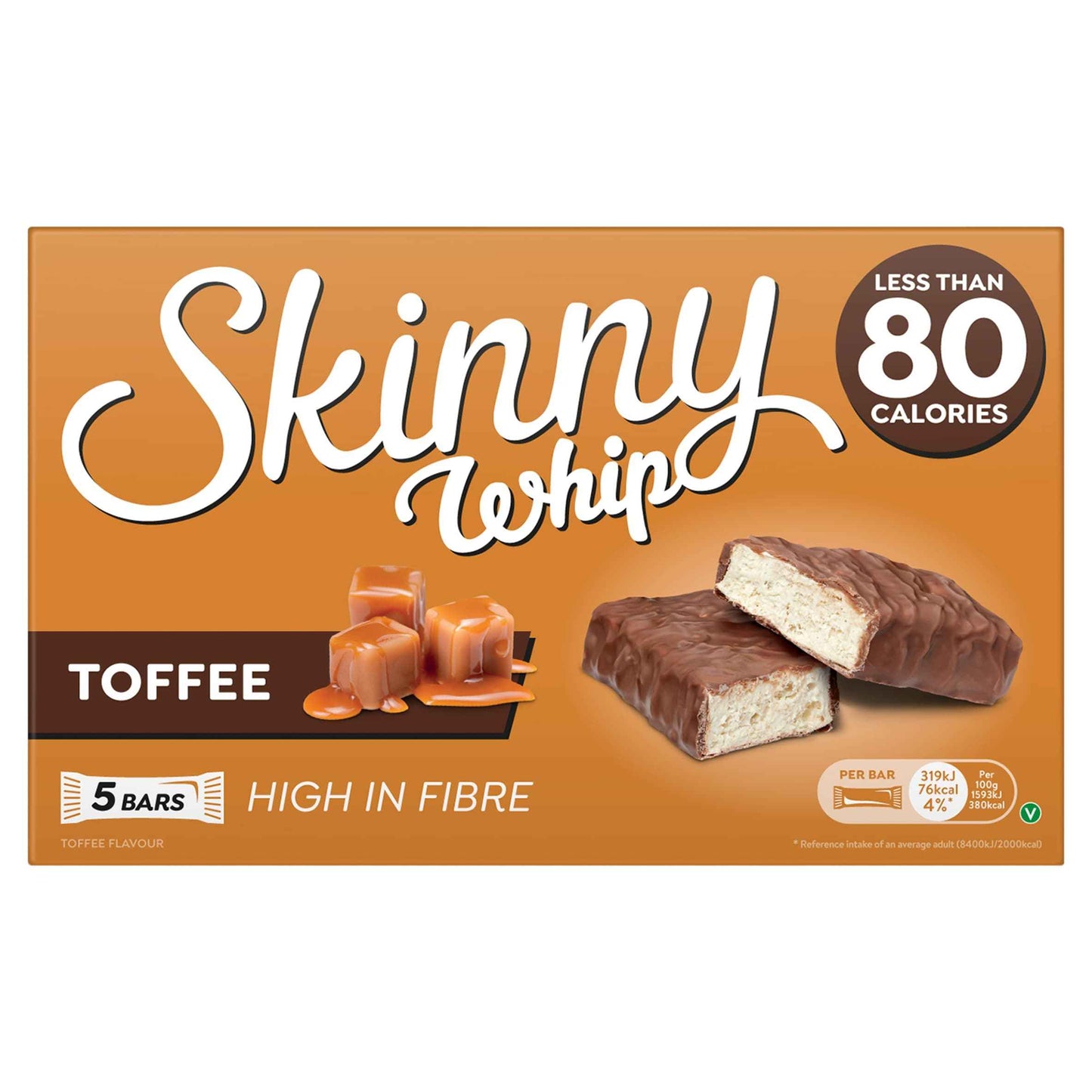 SKINNY Whip Toffee Bars 5x20g