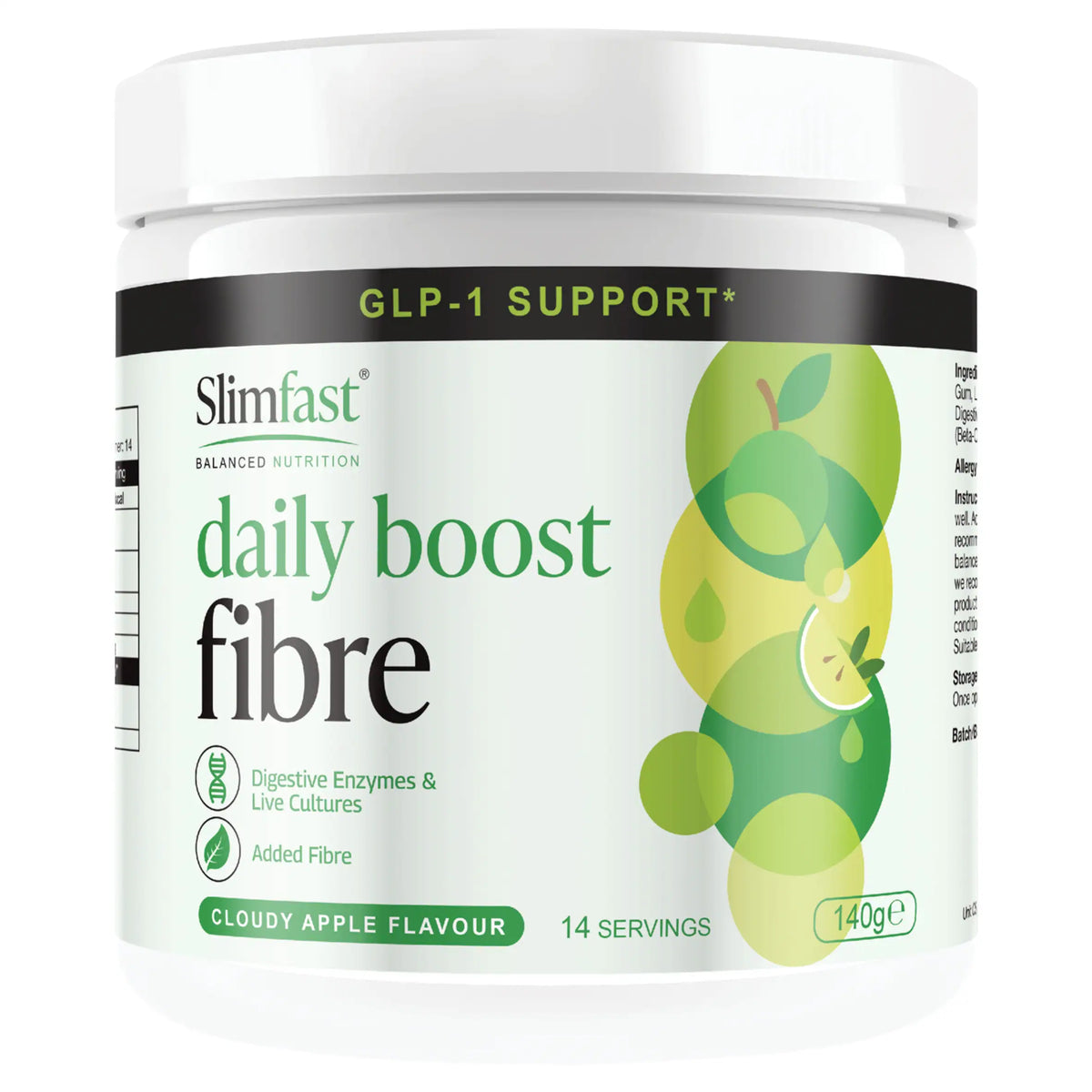 SlimFast Daily Boost Fibre Cloudy Apple Flavour 14 Servings 140g — image 1