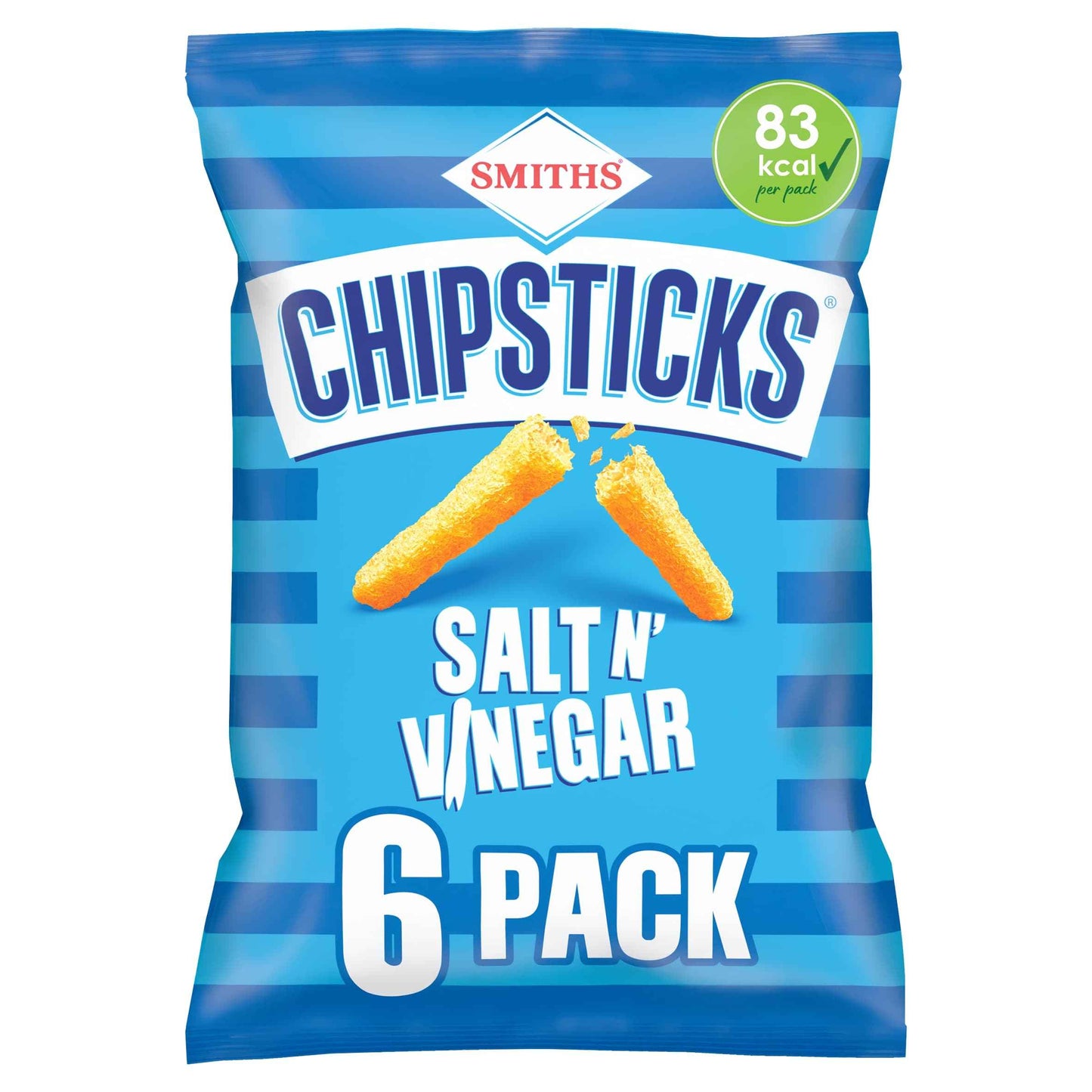 SMITHS Chipsticks Multipack Crisps - Salt & Vinegar 6 X 17g