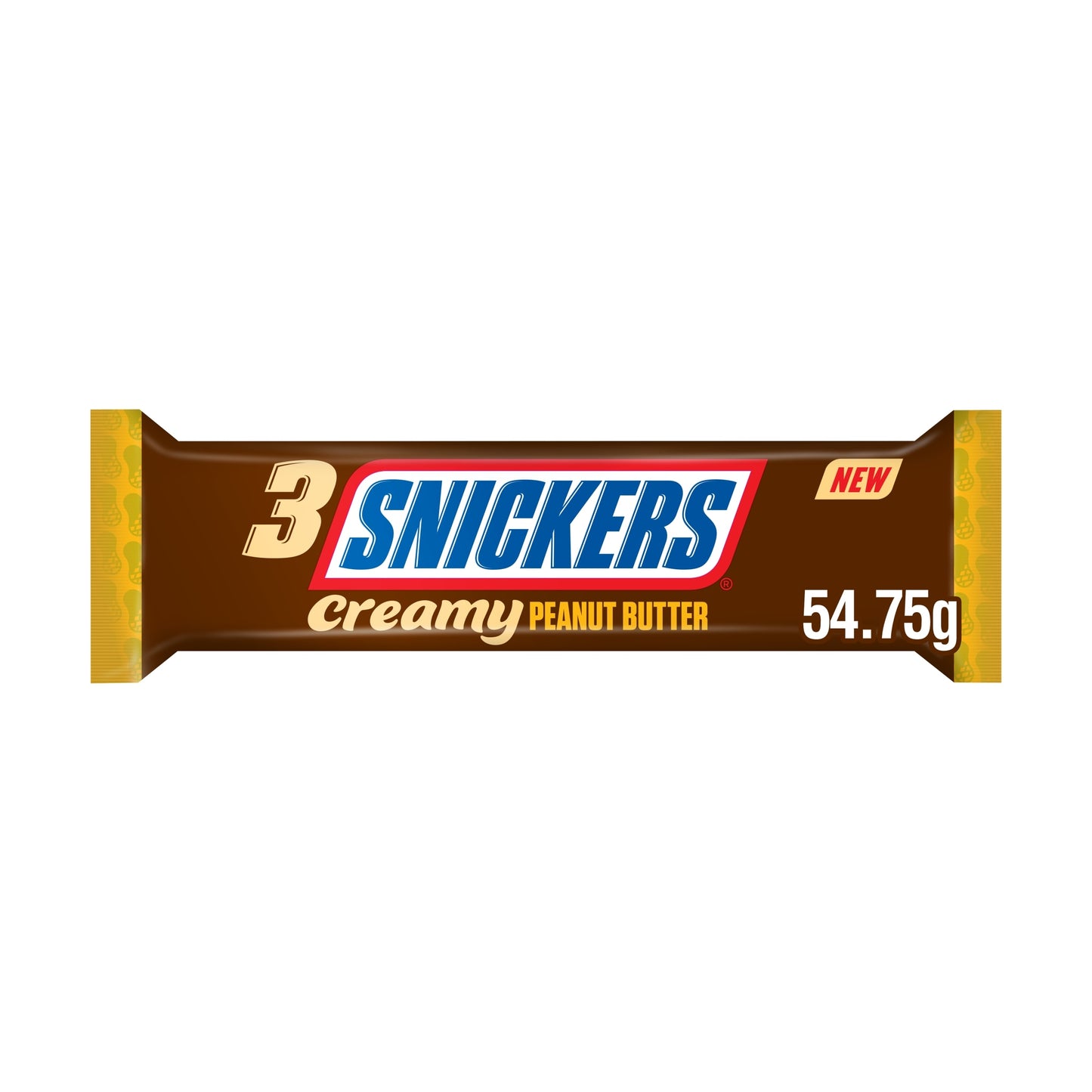 Snickers Creamy Peanut Butter & Milk Chocolate Trio Bar 54.75g — image 1