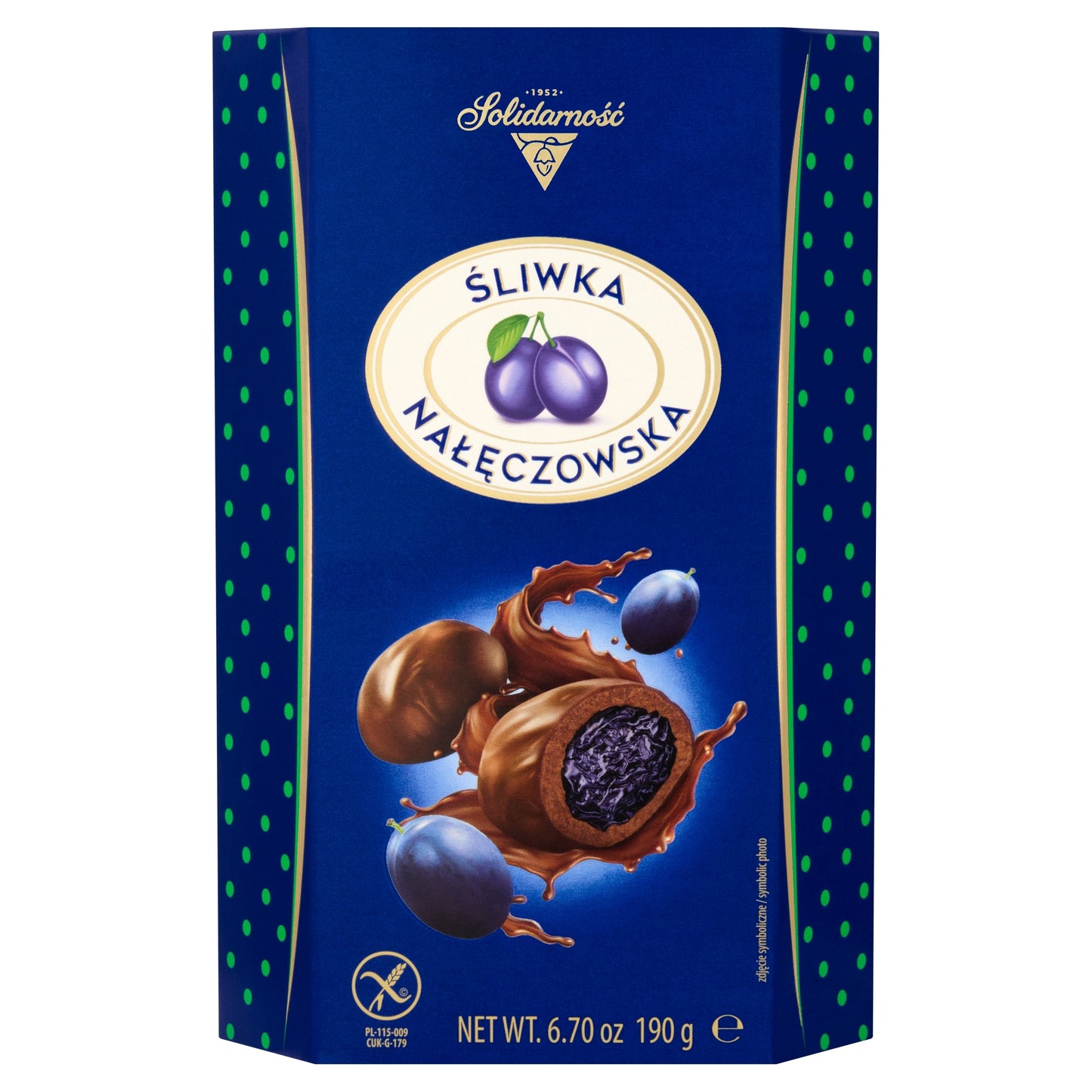 Solidarnosc Plums In Chocolate Naleczowska 190G — image 1