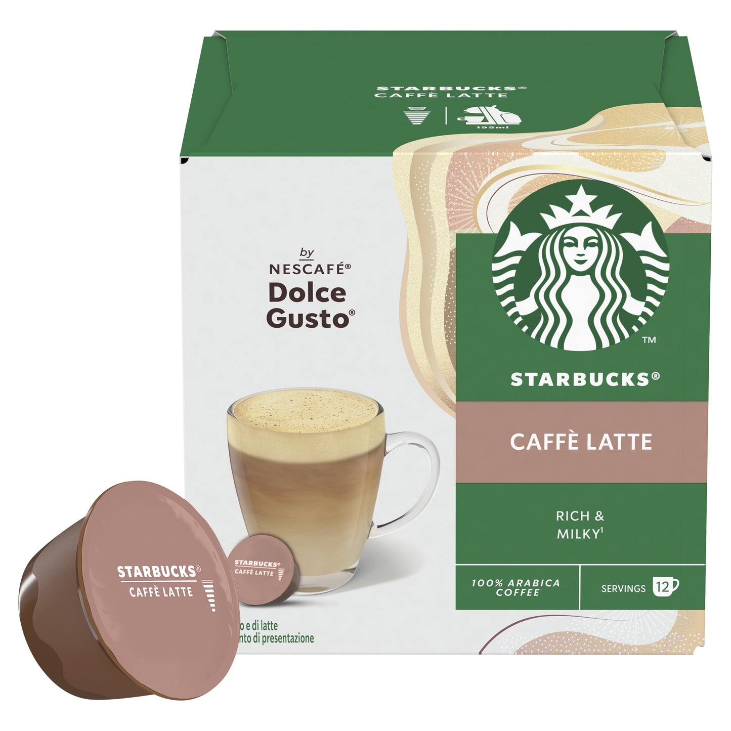 Starbucks Caffe Latte by Nescafe Dolce Gusto Coffee Pods x12 121.2g — image 5
