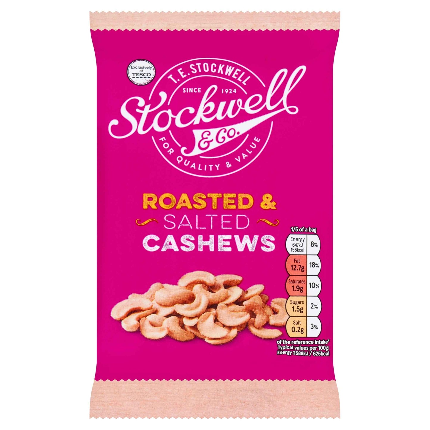 Stockwell & Co Roasted & Salted Cashews 125g