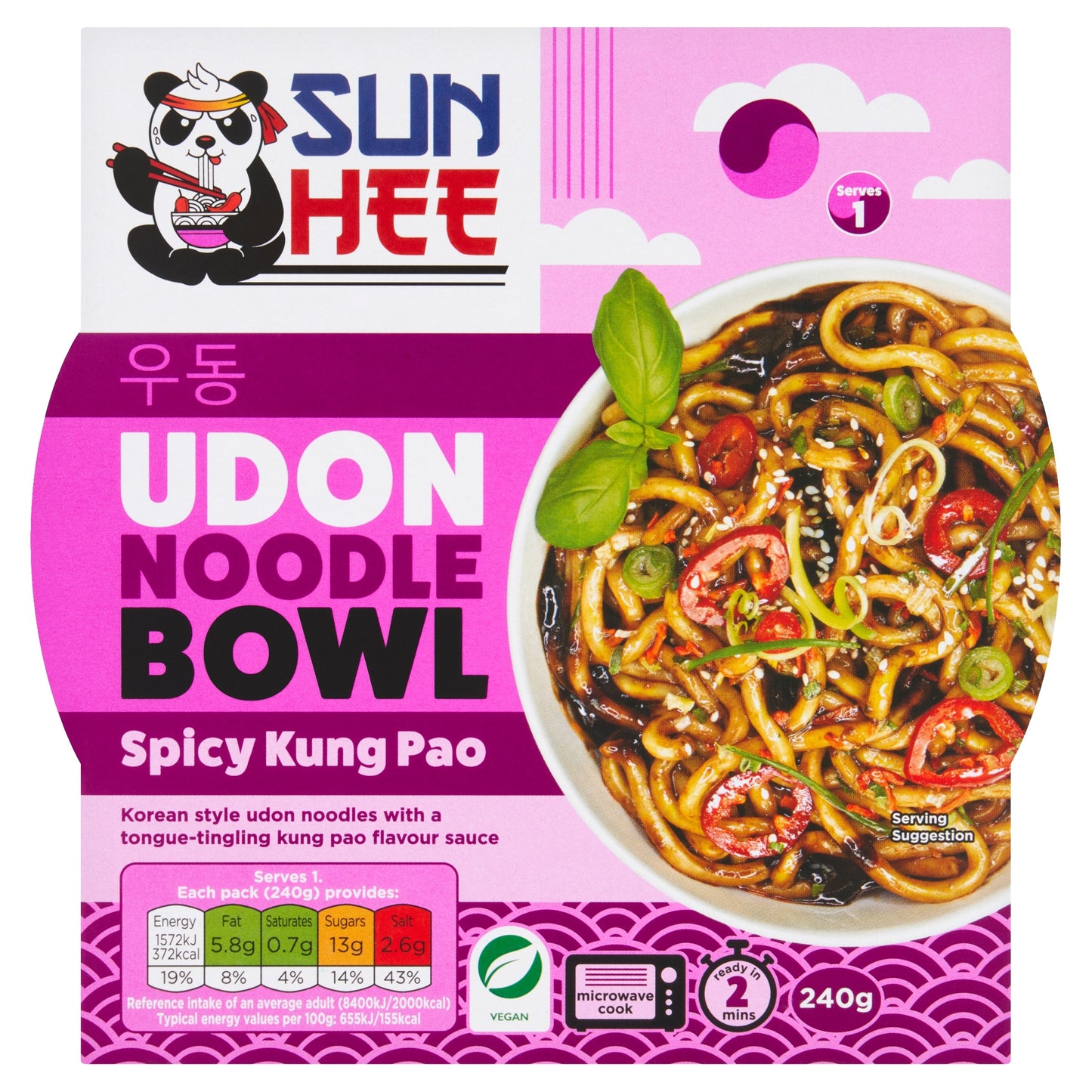Sun Hee - Spicy Kung Pao Udon Noodle Bowl 240g — image 1