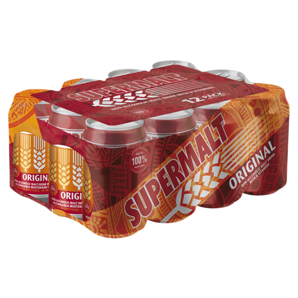 Supermalt non- alcoholic malt drink with B vitamins 12x330ml — image 1