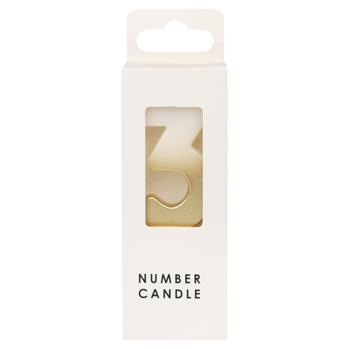 TABLE FUN NUMERICAL CANDLE NO.3 - GOLD — image 1