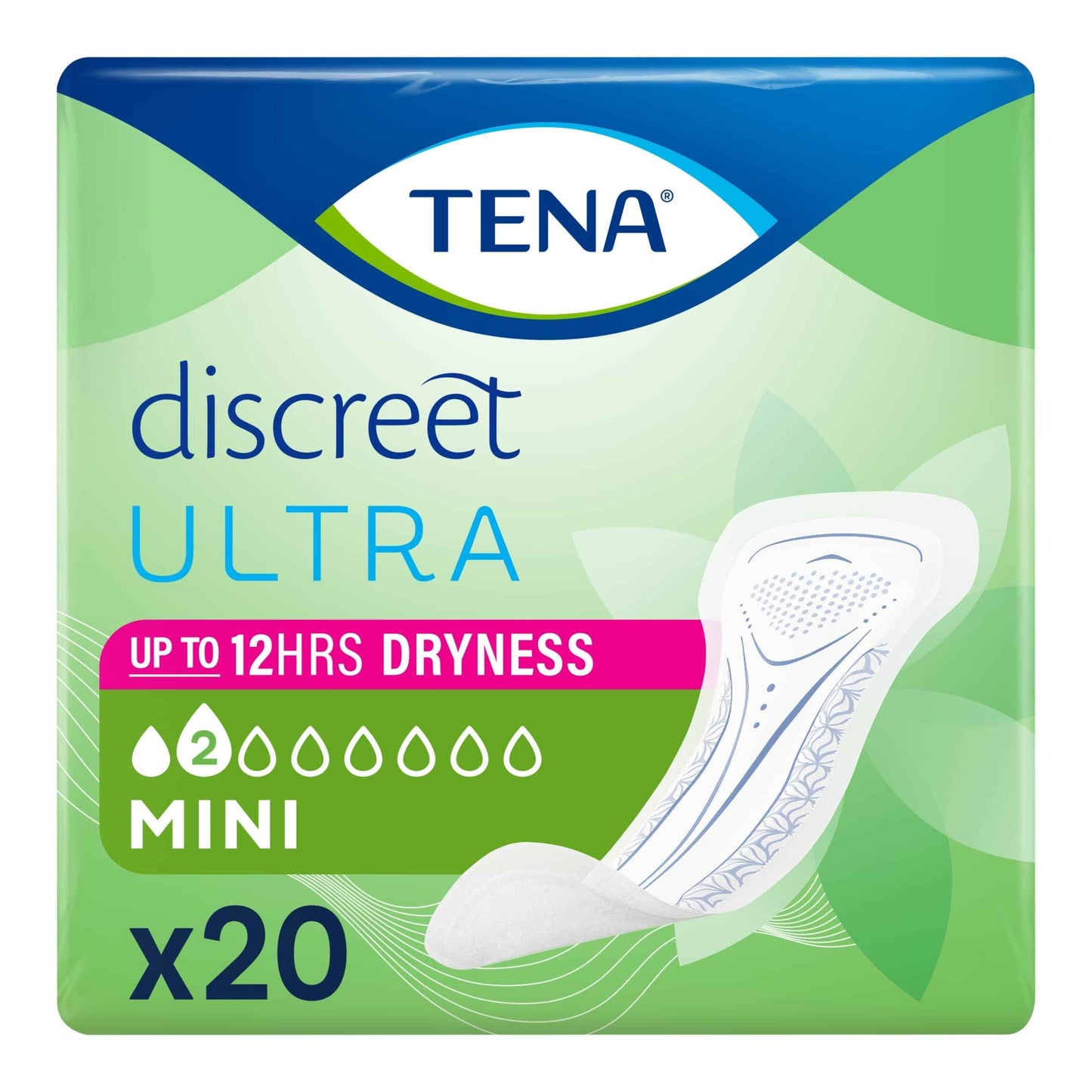 TENA Discreet Mini Incontinence Pads 20 Pack