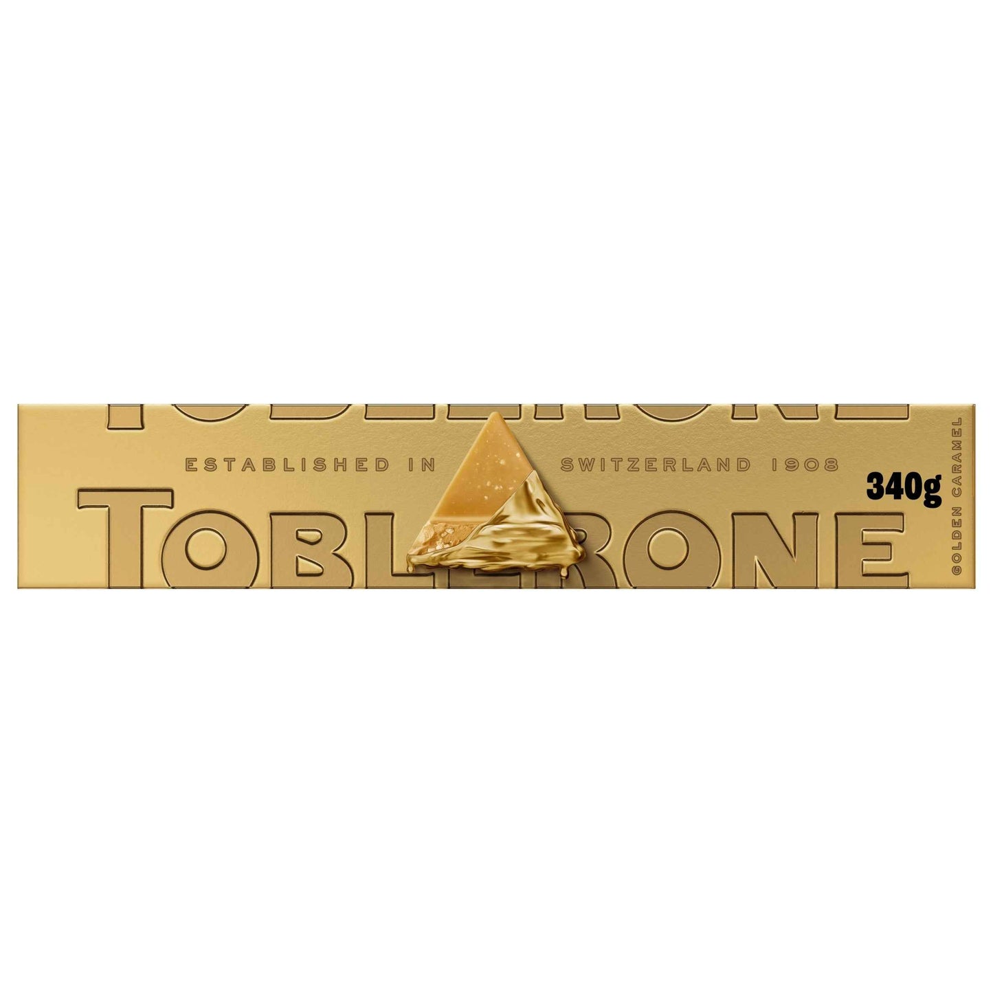 TOBLERONE Golden Caramel With Honey & Almond Nougat 340g