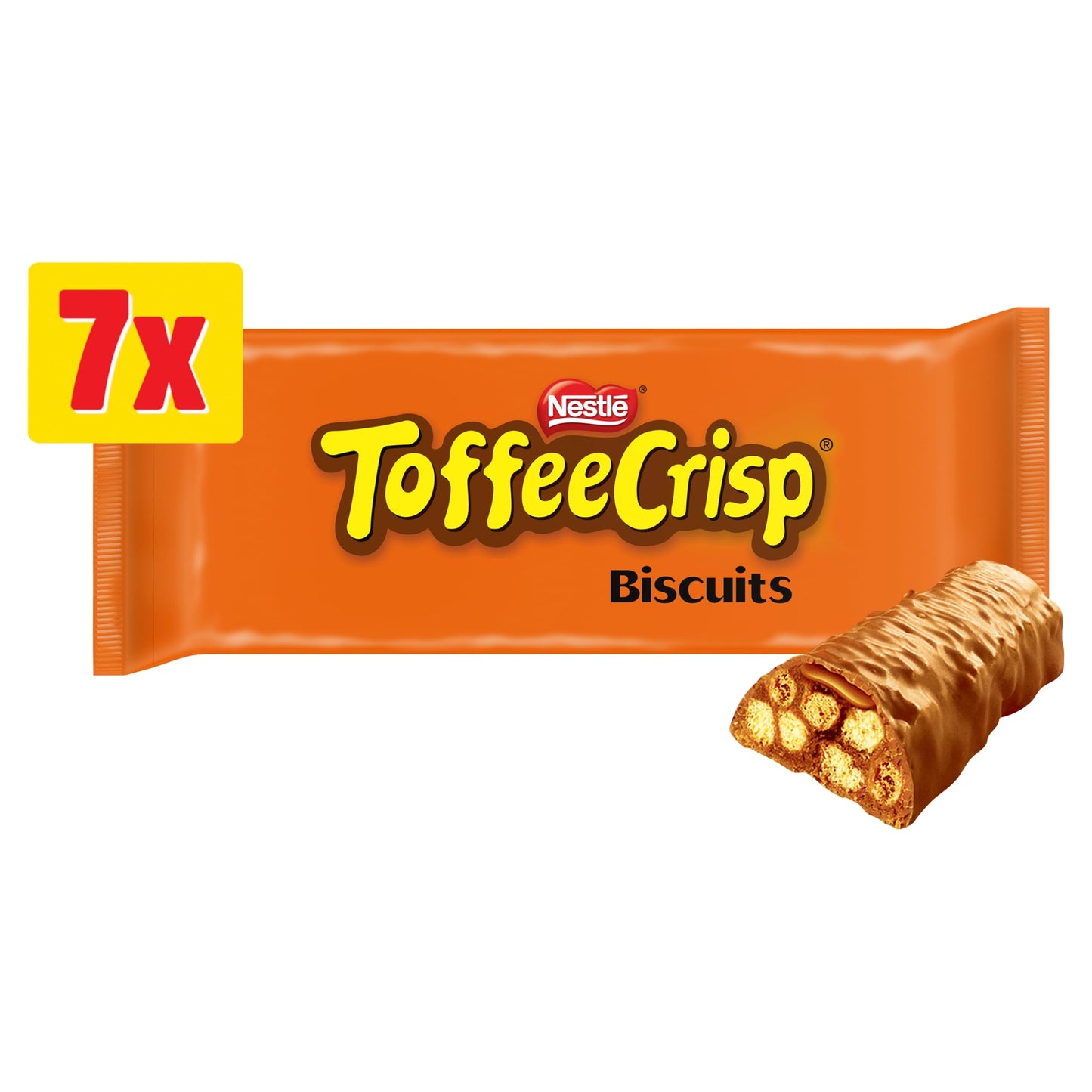 Toffee Crisp Biscuit Bar 7 Pack Multipack 130.9g — image 1