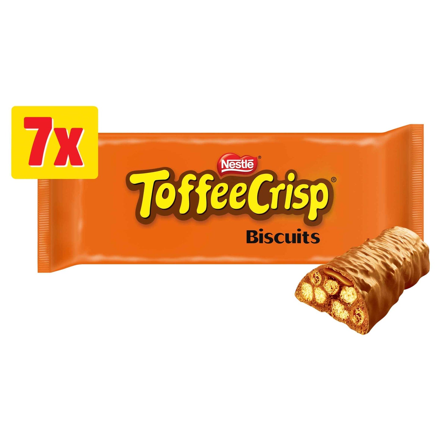 Toffee Crisp Biscuit Bar 7 Pack Multipack 130.9g