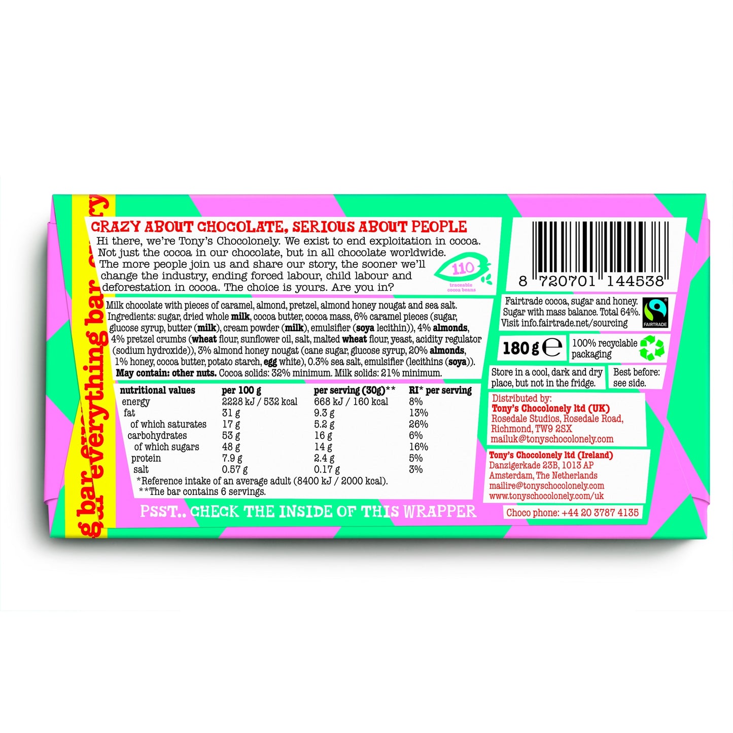 Tony's Chocolonely Everything Bar 180g โ image 2