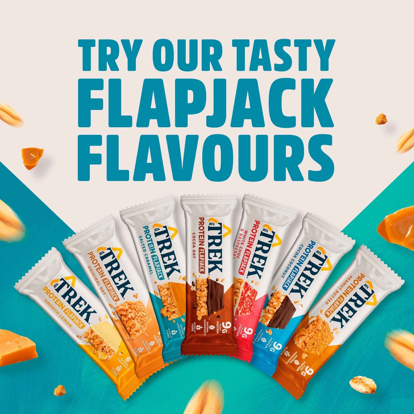 TREK Salted Caramel Protein Flapjacks 3x50g