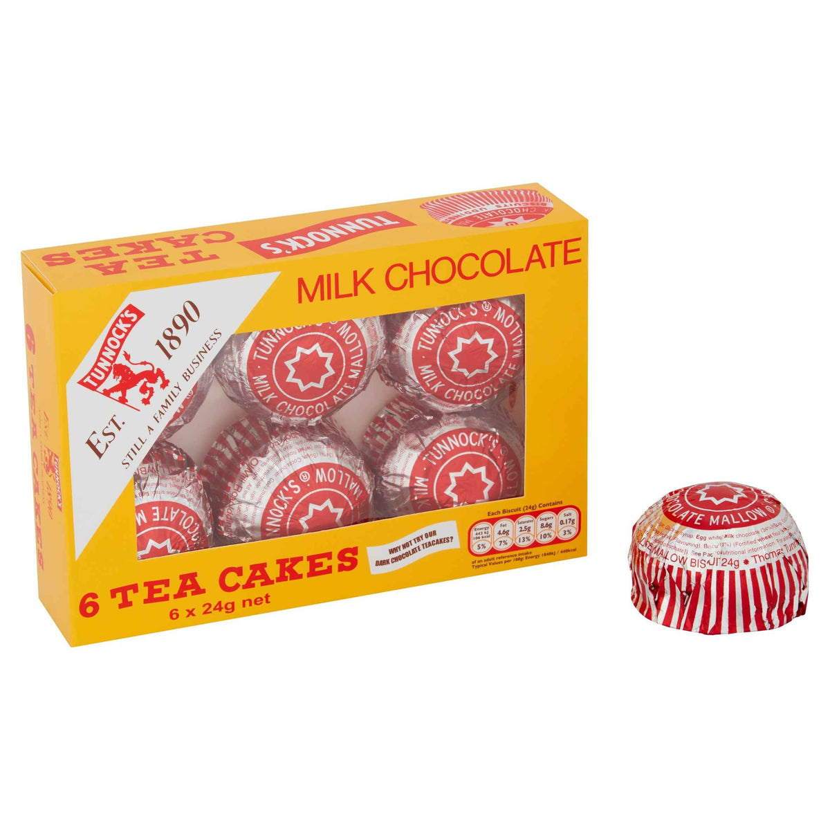 Tunnock's Milk Chocolate Tea Cakes 6 X 24g 6x24g gallery