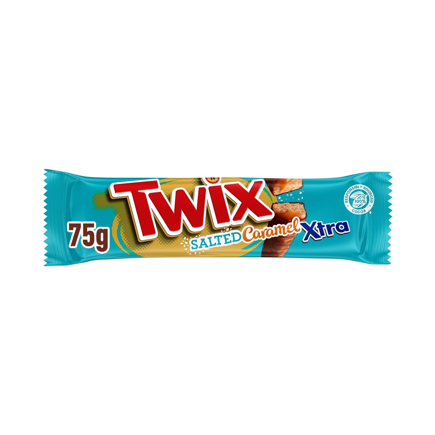 Twix Xtra Salted Caramel Milk Chocolate Biscuit Twin Bars 75g — image 1