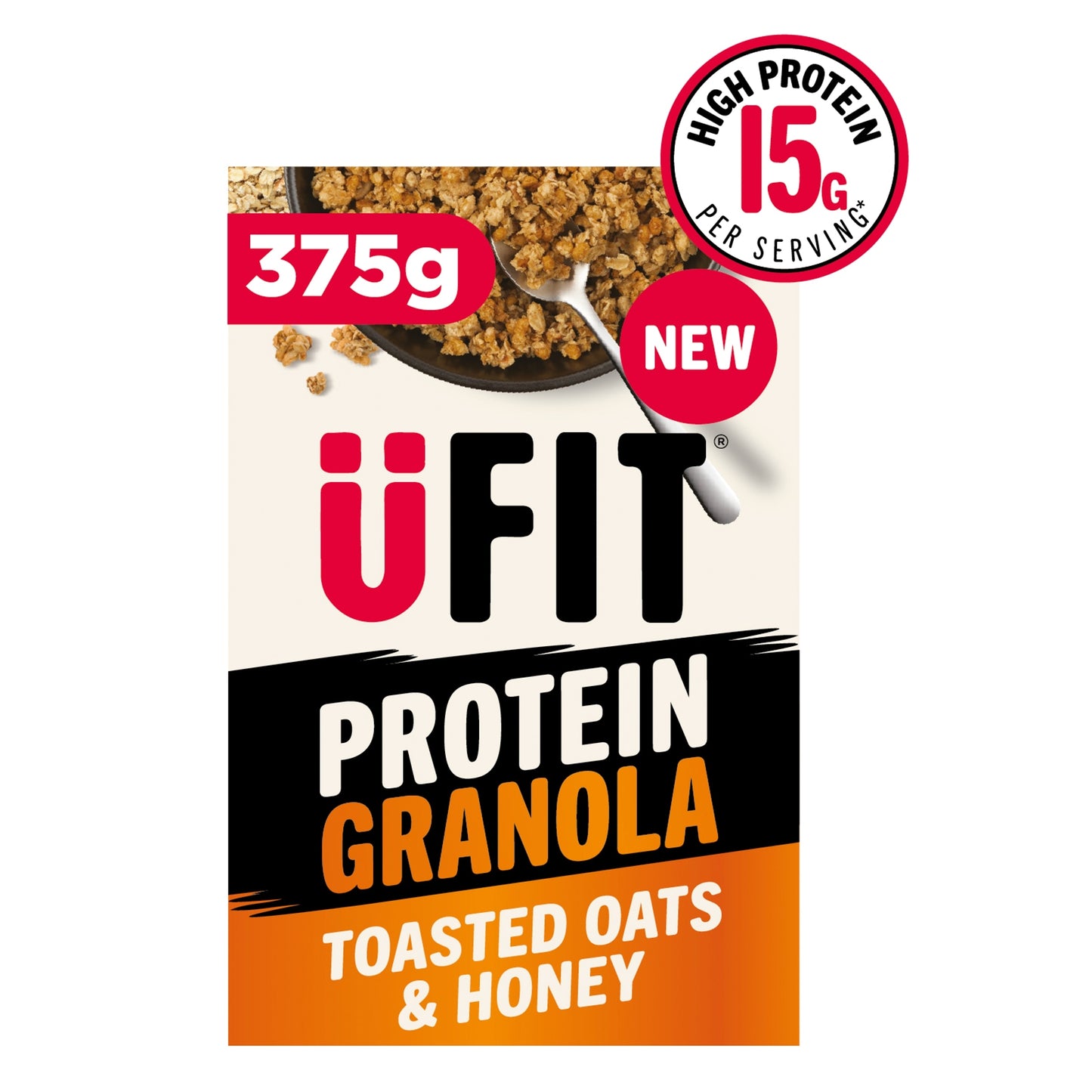 UFIT Protein Granola Toasted Oats & Honey Cereal 375g — image 1